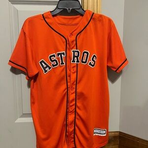 Houston Astros Alex Bergman Baseball Jersey Majestic Orange